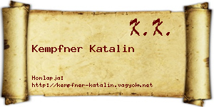 Kempfner Katalin névjegykártya
